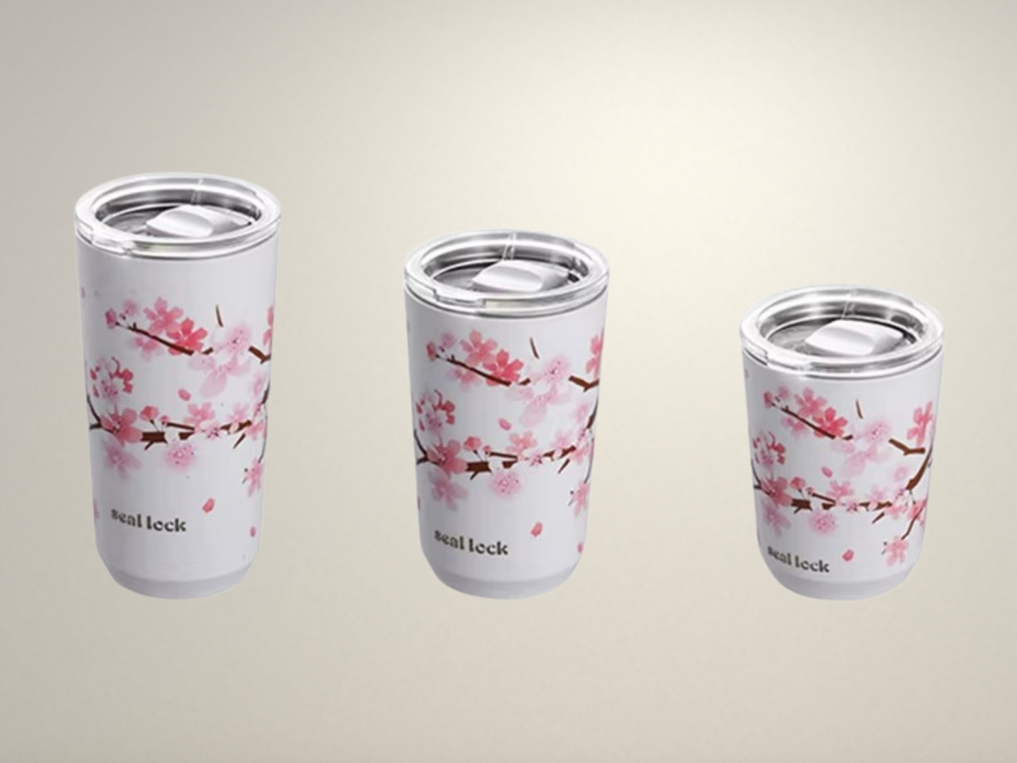 CupWize Cherry Blossom Stainless Steel Thermal Travel Mug – Leak-Proof Insulated Coffee & Tea Tumbler