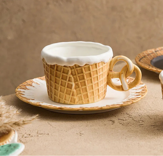 CupWize Cookie Handle Ceramic Mug – Creative Coffee & Milk Cup