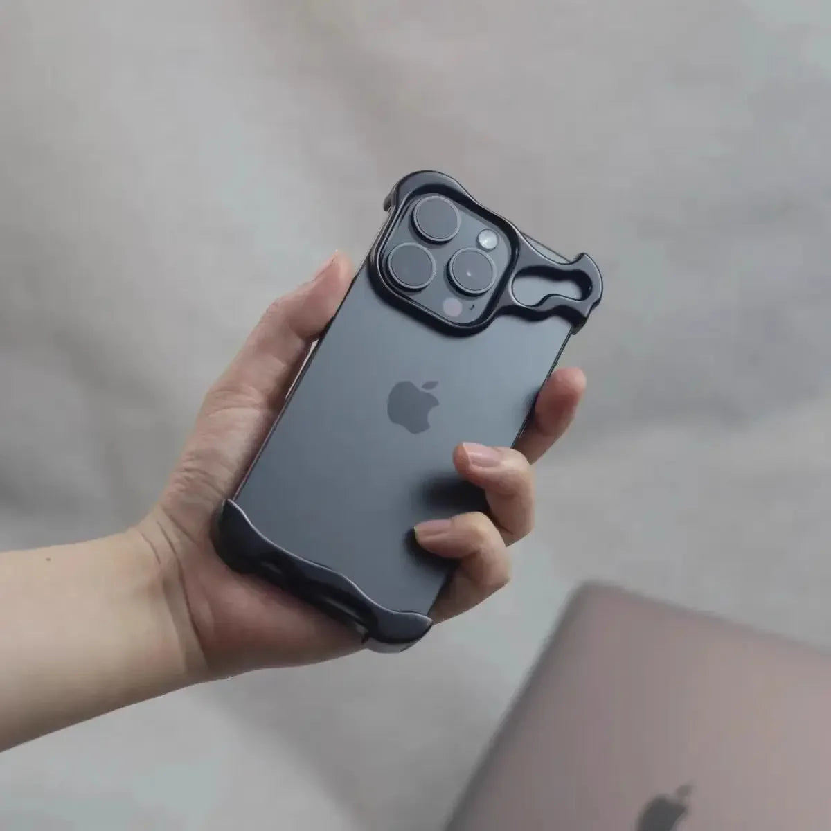 Aluminum Bumper Phone Case for iPhone 12-15 Pro Max