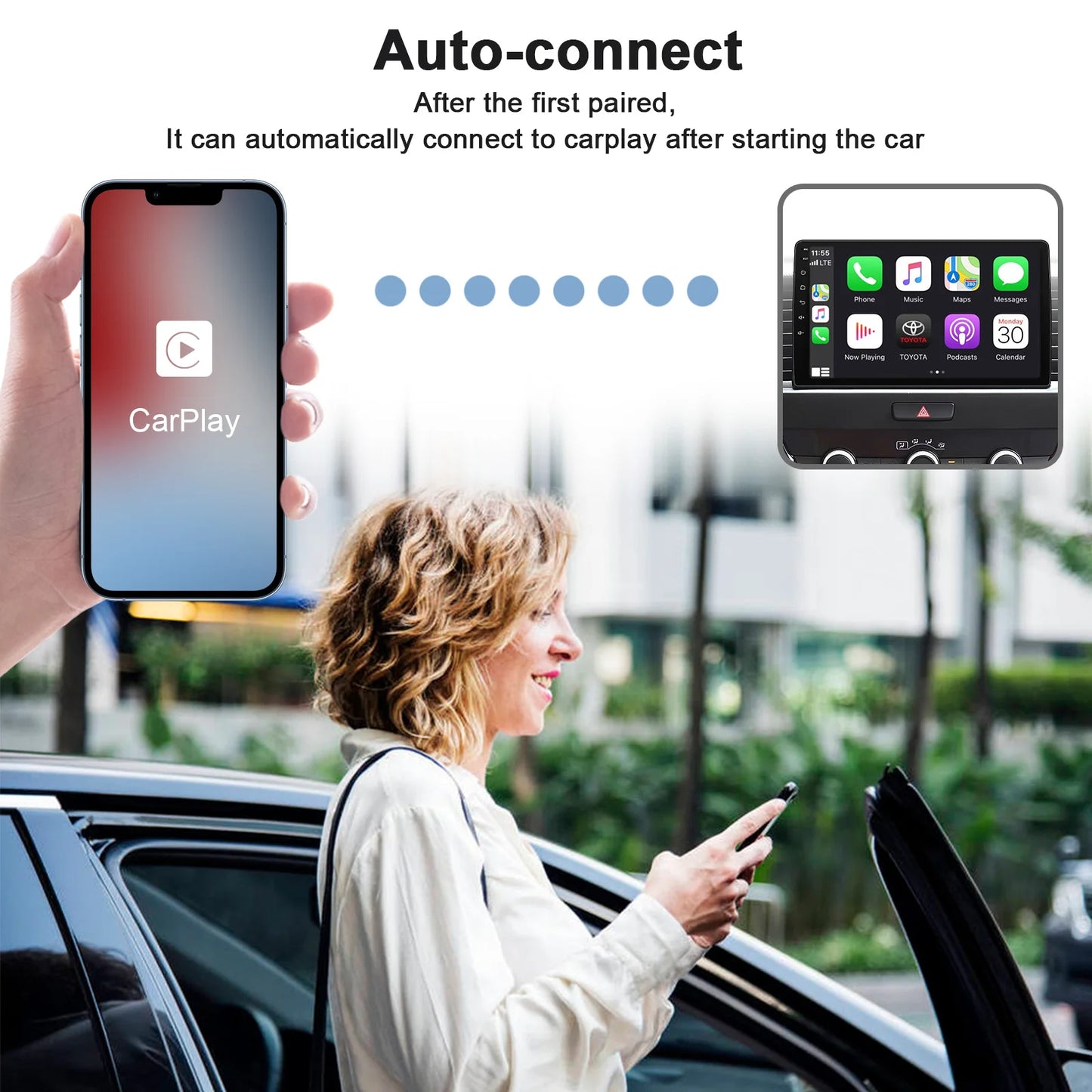 CarPlay Adapter: Wired to Wireless Connection (2024, Voice Assistant)