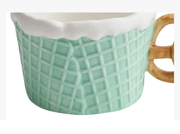CupWize Cookie Handle Ceramic Mug – Creative Coffee & Milk Cup