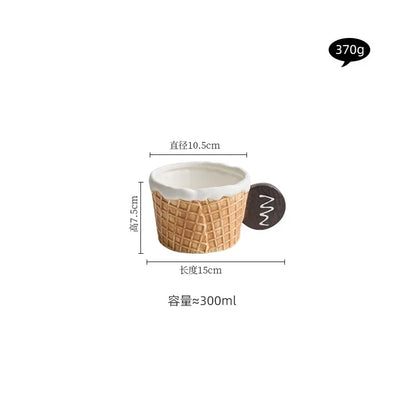 CupWize Cookie Handle Ceramic Mug – Creative Coffee & Milk Cup
