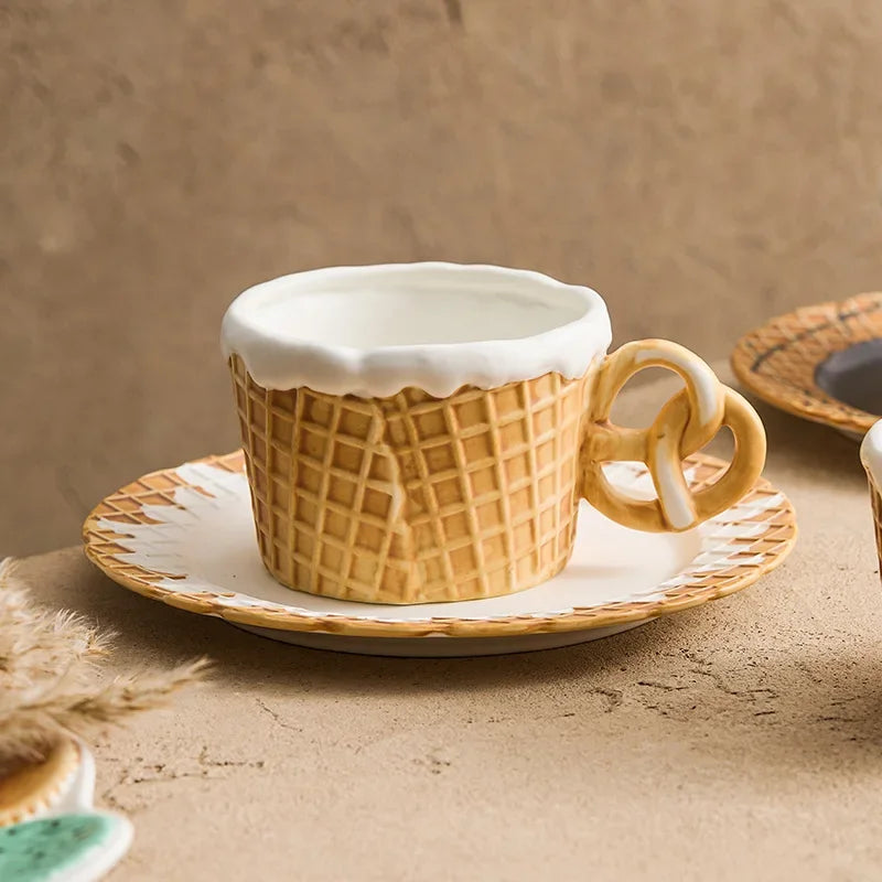 CupWize Cookie Handle Ceramic Mug – Creative Coffee & Milk Cup