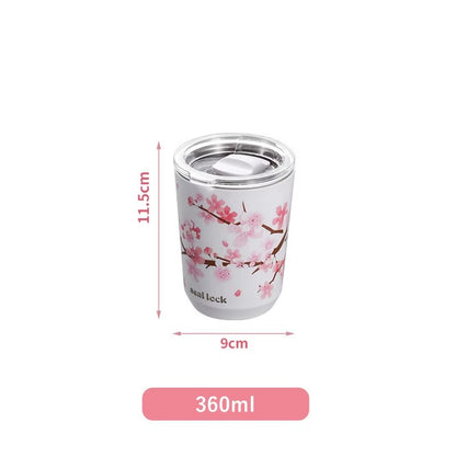 CupWize Cherry Blossom Stainless Steel Thermal Travel Mug – Leak-Proof Insulated Coffee & Tea Tumbler