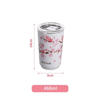 CupWize Cherry Blossom Stainless Steel Thermal Travel Mug – Leak-Proof Insulated Coffee & Tea Tumbler